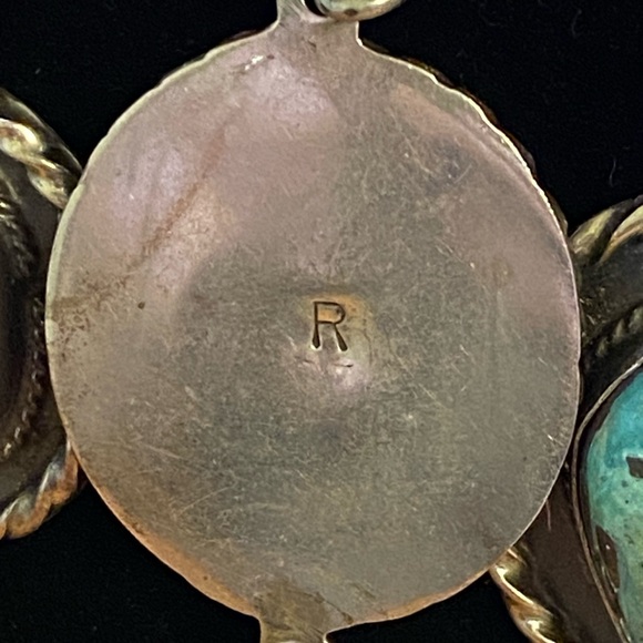 Turquoise coral and Sterling Silver Statement Necklace handmade museum worthy - Picture 8 of 9